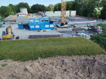 Blick auf die Bauarbeiten